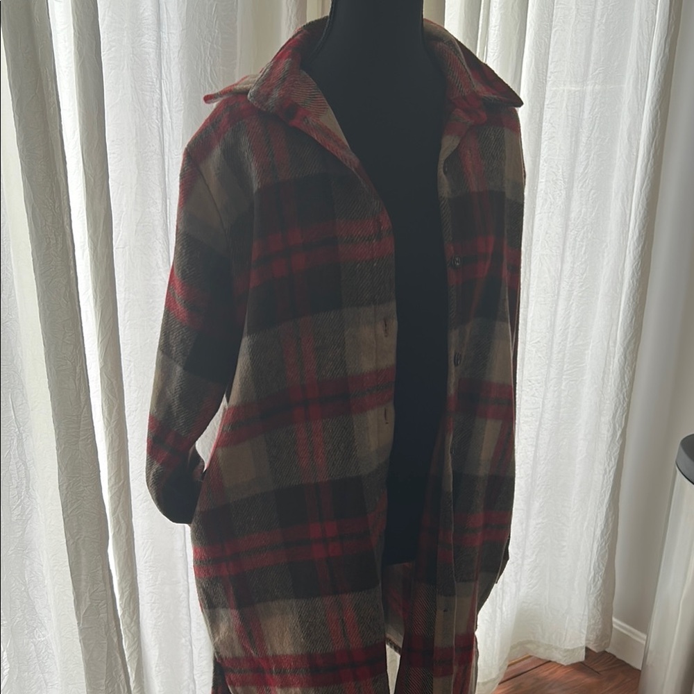 Adora- Plaid Long Coat